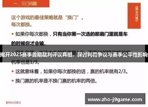揭开2025赛季首期裁判评议真相，探讨判罚争议与赛季公平性影响